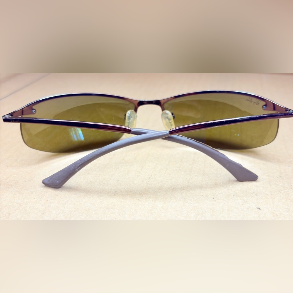 Ray-Ban TOP BAR RB3179 014/73 63◻︎15 Bronze Frame Green Lens Made In Italy - Picture 2 of 7